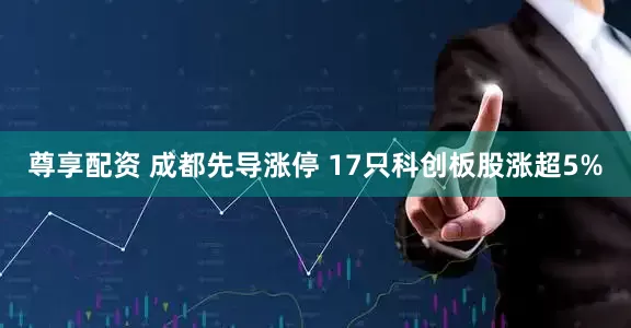尊享配资 成都先导涨停 17只科创板股涨超5%