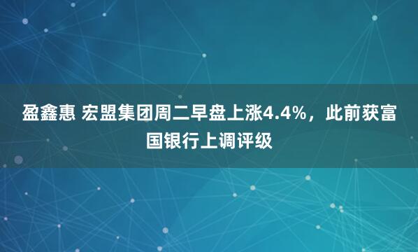盈鑫惠 宏盟集团周二早盘上涨4.4%，此前获富国银行上调评级