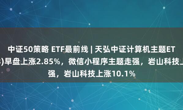 中证50策略 ETF最前线 | 天弘中证计算机主题ETF(159998)早盘上涨2.85%，微信小程序主题走强，岩山科技上涨10.1%