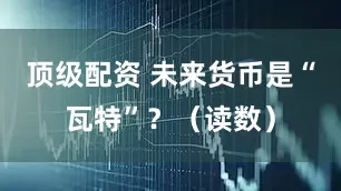 顶级配资 未来货币是“瓦特”？（读数）